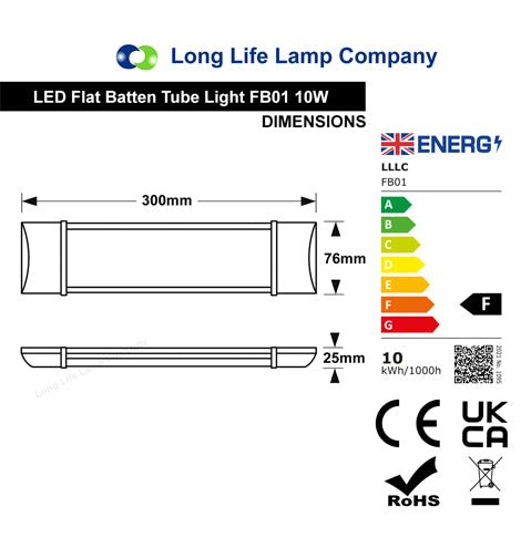 LED Slim Profile Ceiling Batten Light Opal Cover FB0 - PanelHut Free Delivery on all orders