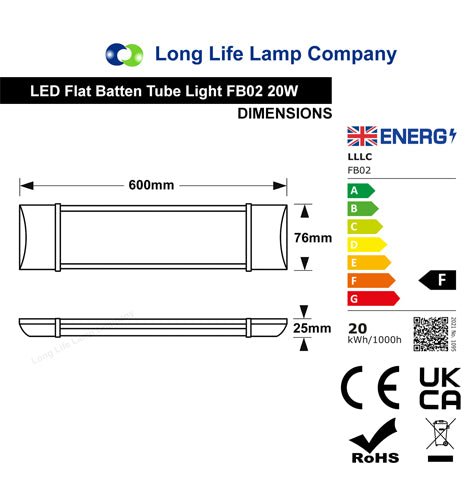LED Slim Profile Ceiling Batten Light Opal Cover FB0 - PanelHut Free Delivery on all orders