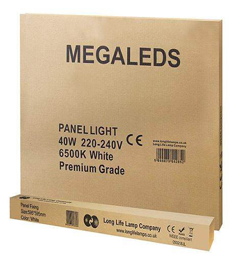 40w LED 600x600 Square Panel 6500K Cool White Energy Rating A+