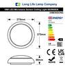 Microwave Motion Sensor Ceiling Light IP54 LED 18w 6500k 0829SEN - PanelHut Free Delivery on all orders