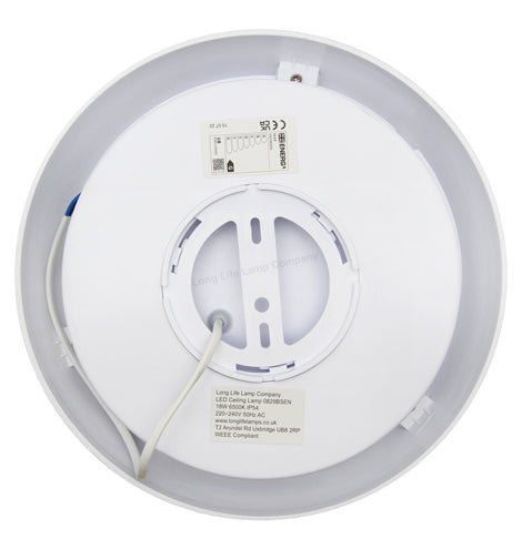 Microwave Motion Sensor Ceiling Light IP54 LED 18w 6500k 0829SEN - PanelHut Free Delivery on all orders