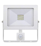 30w Outdoor LED PIR Floodlight White Body IP65 Cool White 6000k