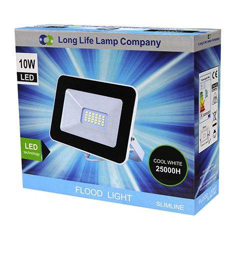10w LED Outdoor Floodlight Waterproof White Energy Rating A+