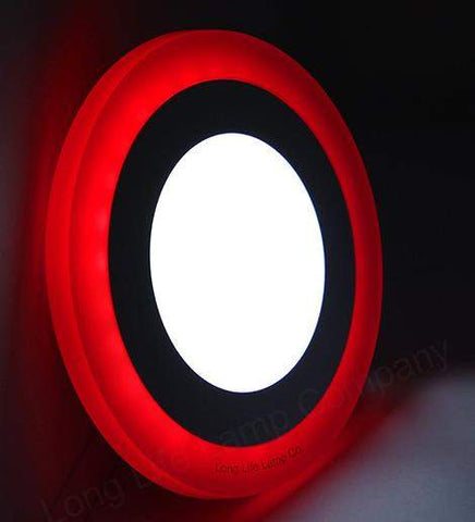 6w Recessed Ceiling LED Round Panel Red 145mm