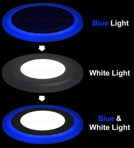 6w Blue Ring Recessed Ceiling LED Round Panel 145mm – PanelHut