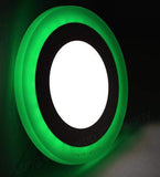6w Recessed Ceiling LED Round Panel Green 145mm