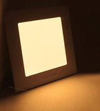 6w Recessed Ceiling LED Square Panel 3000K Warm White 120 x 120