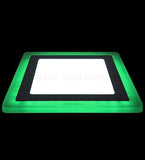 12w Recessed Ceiling LED Square Panel Green 192 x 192